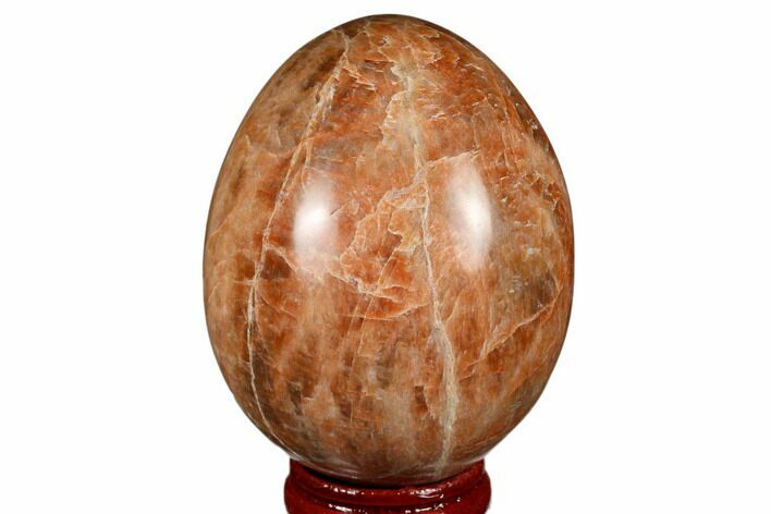 Polished Peach Moonstone Egg - Madagascar #182395